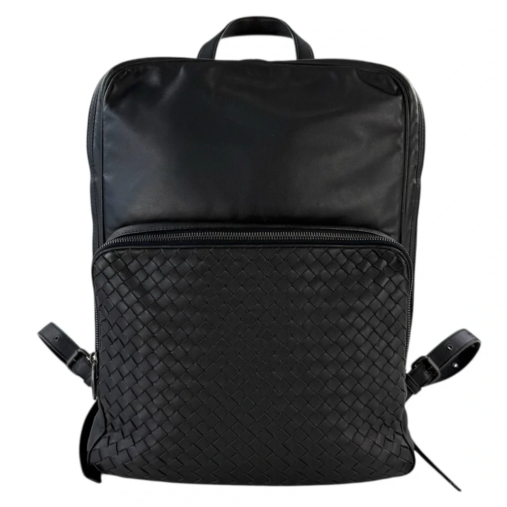 Bottega Veneta Intrecciato Leather Backpack - Picture 1 of 13